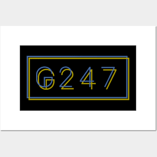 G247 logo glitched v4 Posters and Art